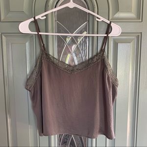Silky cropped tank